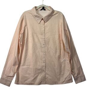 Nwt Long Tall Sally Shirt 16 Button Down Tunic Pocket Long Sleeve-pen marks